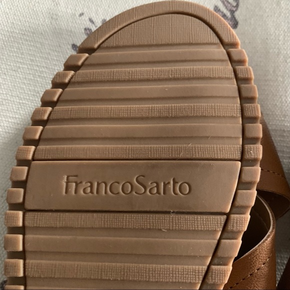 FRANCO SARTO Quentin criss cross leather flat sandal Women Size US 8 - Picture 4 of 5